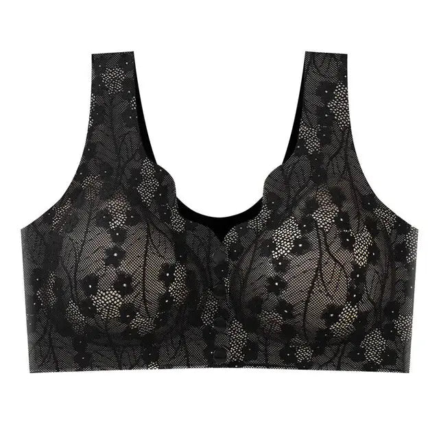 Elderly Underwear With Lace Tank Top Bra