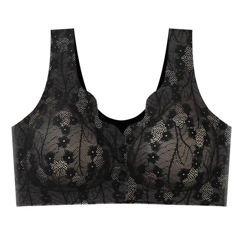 Elderly Underwear With Lace Tank Top Bra