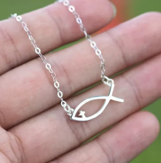 Stainless Steel Fish Pendant Necklace