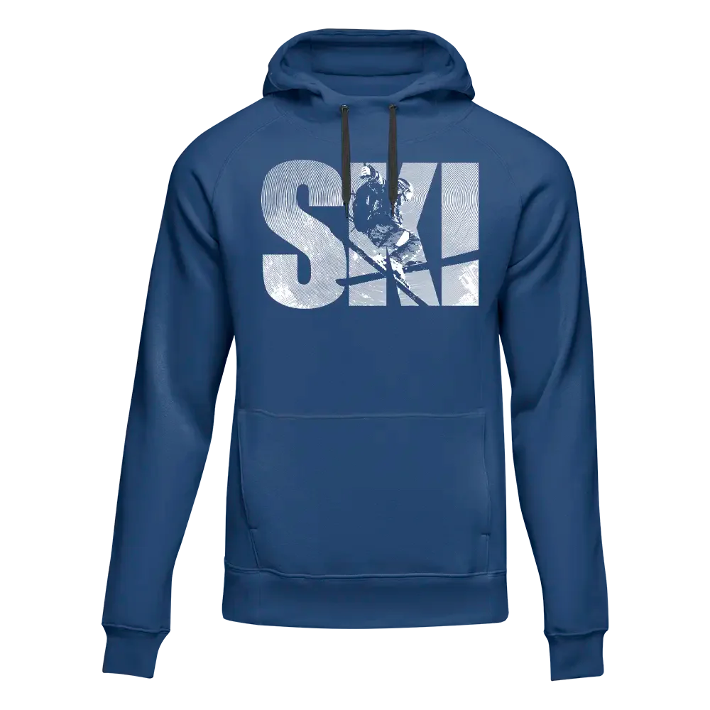 Ski Adult Fleece Hooded Sweatshirt