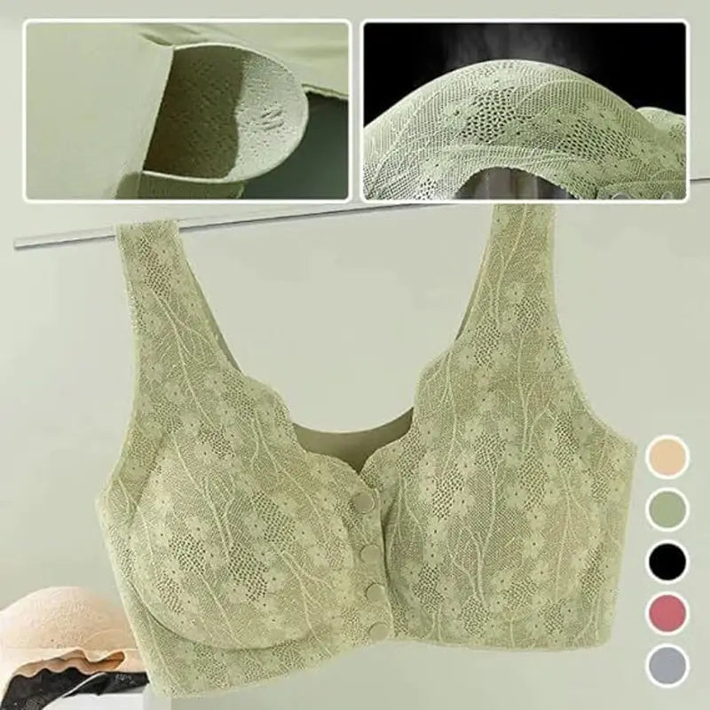 Elderly Underwear With Lace Tank Top Bra