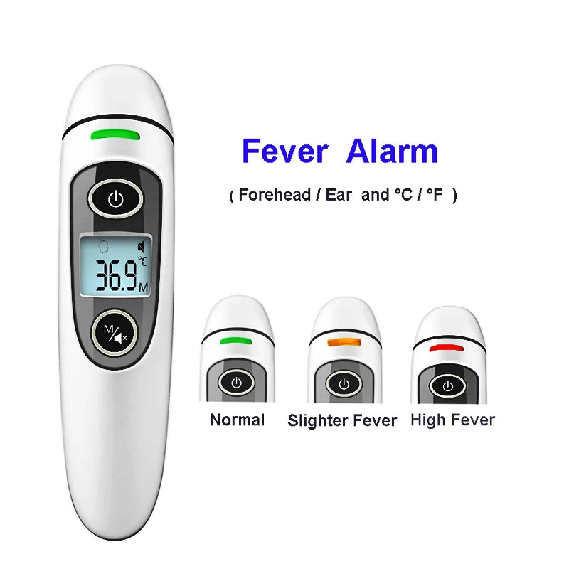 Health Care Baby Thermometer Digital Infrared IR LCD Baby Forehead and Ear Non-Contact Adult Body Fever Measurement Termometro